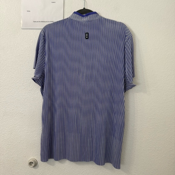 Jamie Sadock Womens Pinstripe Golf Polo 92147 in Purple White Size‎ XL - Picture 4 of 5